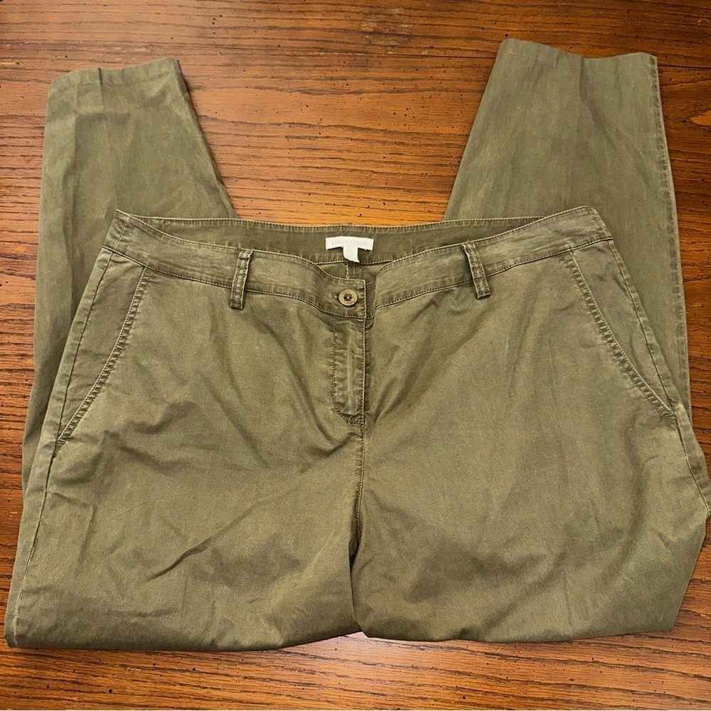 Eileen fisher Olive Green Casual khaki Pants XL